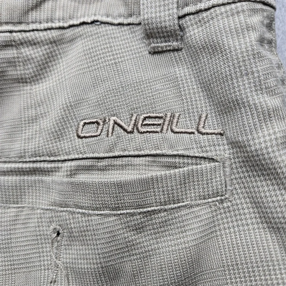O'Neill Men Shorts 32 Khaki Embroidered Plaid Chino Button 10
